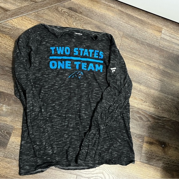 Men's Fanatics Black Carolina Panthers Collection Sweep Long Sleeve T-shirt - Picture 5 of 8